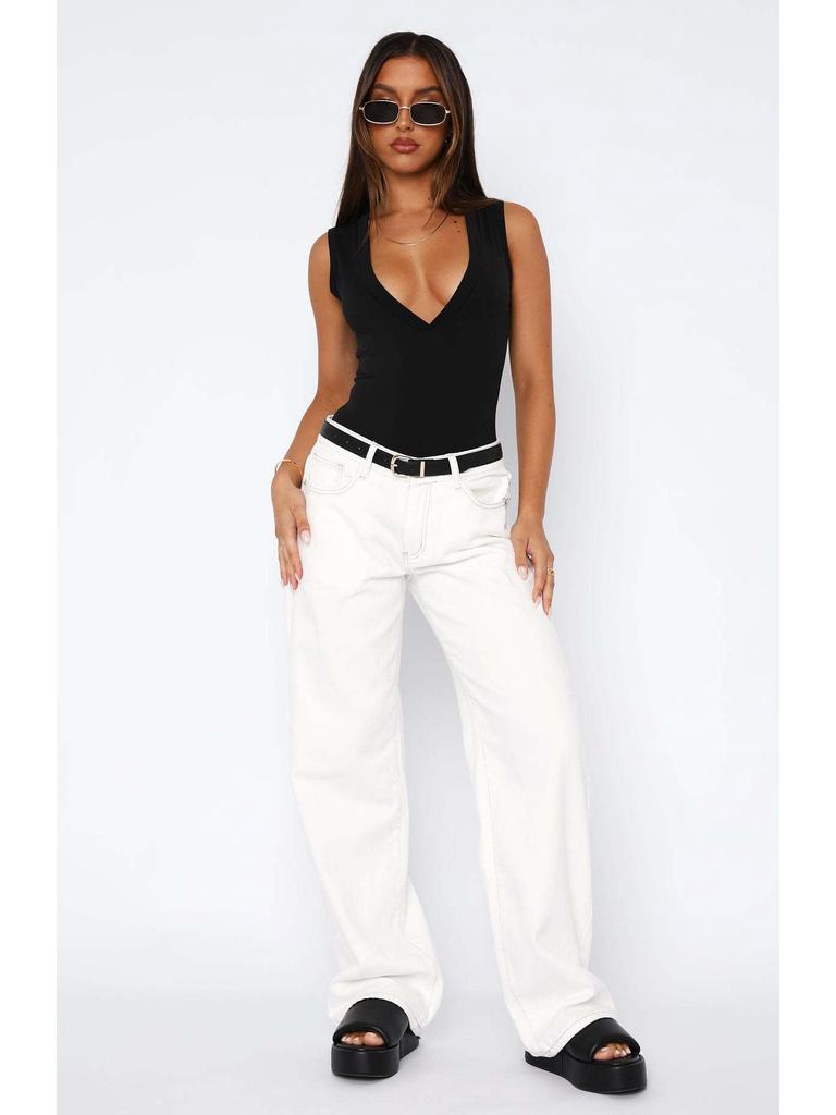 Russian Fashion: Women's High Waist Extra Long Wide Leg Jeans 2025