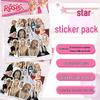 Korean Star Laser Sticker Pack - 50 Sheet DIY Stationery Decoration