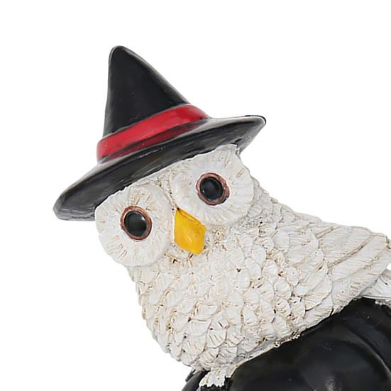Yousheng Cute Halloween Resin Sculpture, Small Table Decorations, Mini Adorable Owl Bat Pumpkin Ghost Decor for Party Home Scenes Creative Holiday