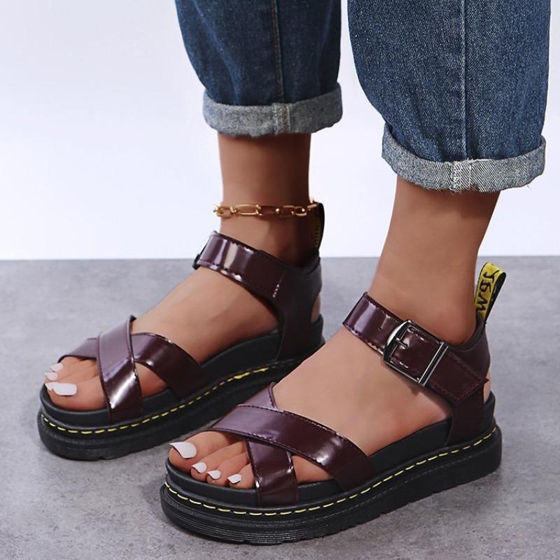 Fashion Women's Sandals 2025 Summer Casual Flat Sandals Women Outdoor Non-slip Beach Shoes Fashion Woman Shoes Roman Sandalias De Mujer