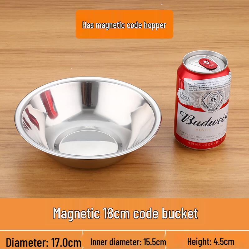 Zhaoran Extra-Thick 304 Stainless Steel Mixing Bowl, 18CM 18CM