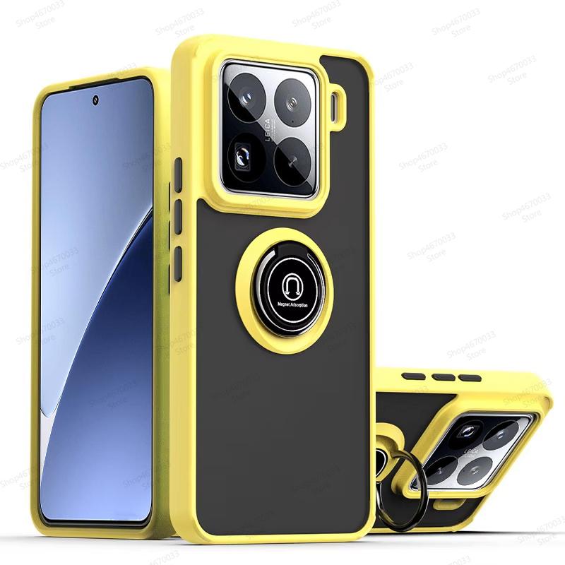 Magnetisk Matt Telefondeksel For Xiaomi 15 14T 14 13T 13 12T Pro 14 13 Ultra Støtsikkert Deksel med Ringholder For Xiaomi 13 12 11 Lite