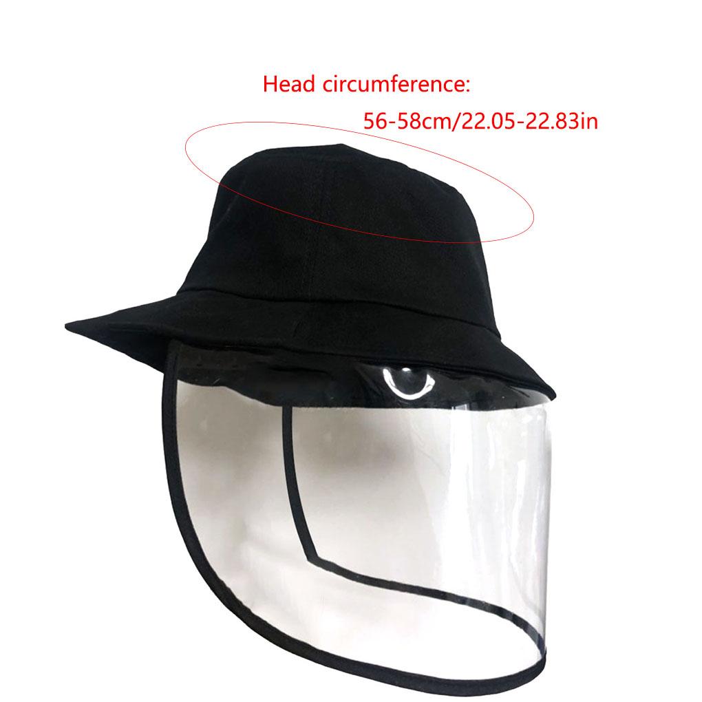 Bucket Hat Beach Sun Hat Fisherman Cap With Detachable Clear Facial Cover Hat