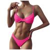 Kvinner Solid Lace Bikini Set Push Up Badedrakt Beachwear Polstret Badetøy