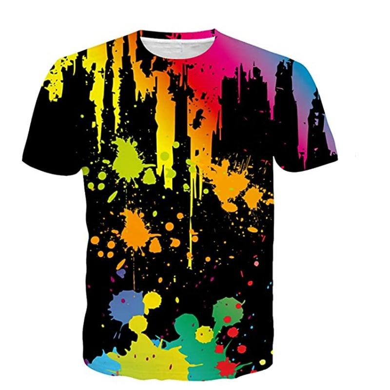 Boys' 3D Color Block T Shirt Short Sleeve 3D Print Summer Spring Active Sports Fashion Kids 3-12 Years