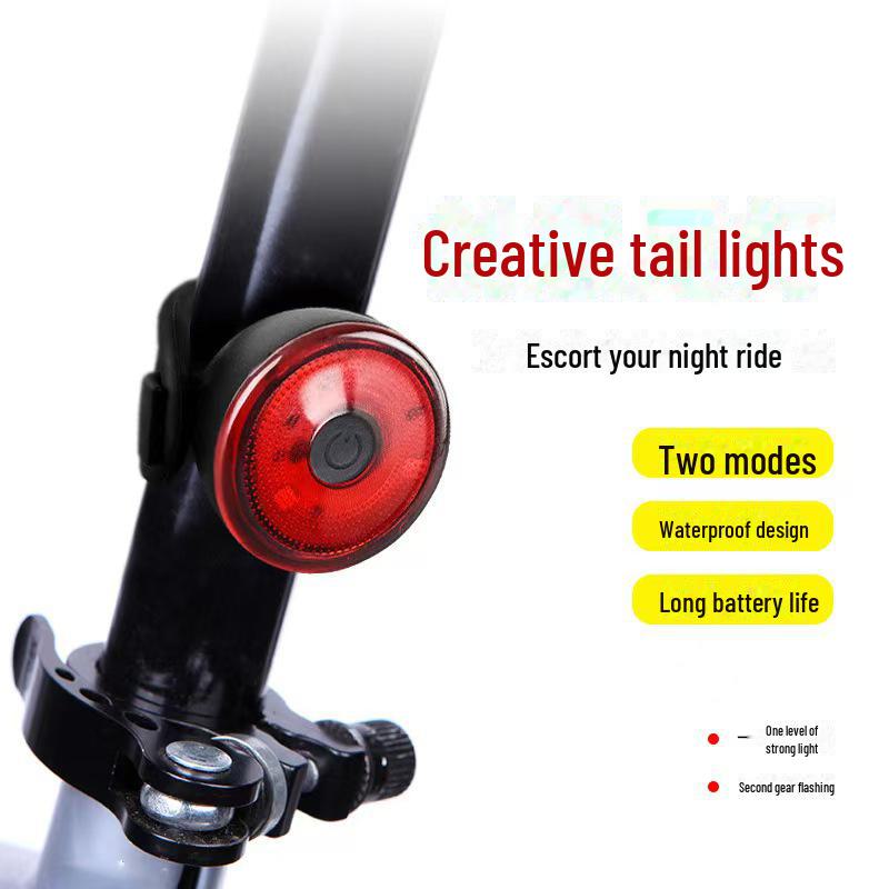 3LED Mini Bicycle Taillight: Portable, Battery-Replaceable, Night Flashing Rear Warning Light