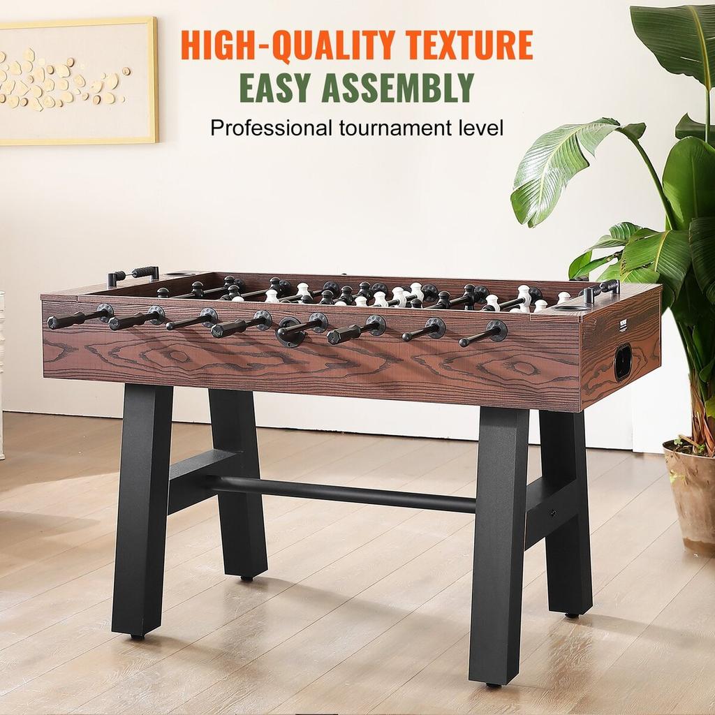 Foosball Table, 55 Inch Standard Size Foosball Table, Indoor Full Size Foosball Table for Home, Family, and Game Room, Soccer with Foosball Table Set,