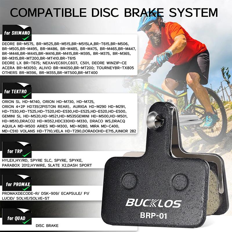 BUCKLOS Resin Bike Disc Brake Pads 2/4PC B01S Bicycle Disk Pads for M9000 M9020 M9120 M8020 MTB Road Bike Hydraulic Discs Pad