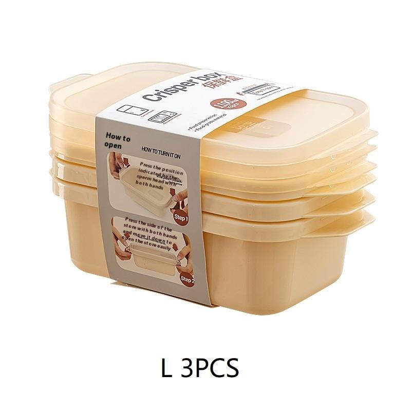 1/3 Pcs Refrigerator Food Sealed Crisper Containers Fresh Fruit Vegetables Steak Meat Storage Box Organizer Kitchen Accessories