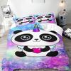 Panda Duvet Cover Cartoon Anime Cute Home Pillowcase Set Adult Bedroom Children Comforter Bedding