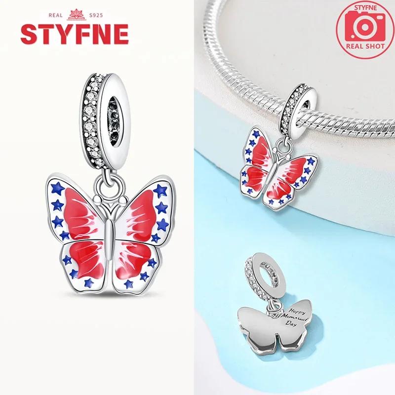 Animal Firefly Green Spring Bird Butterfly Beads Fit Bracelet Charms Copper Original Jewelry Making Women Anniversary Gift