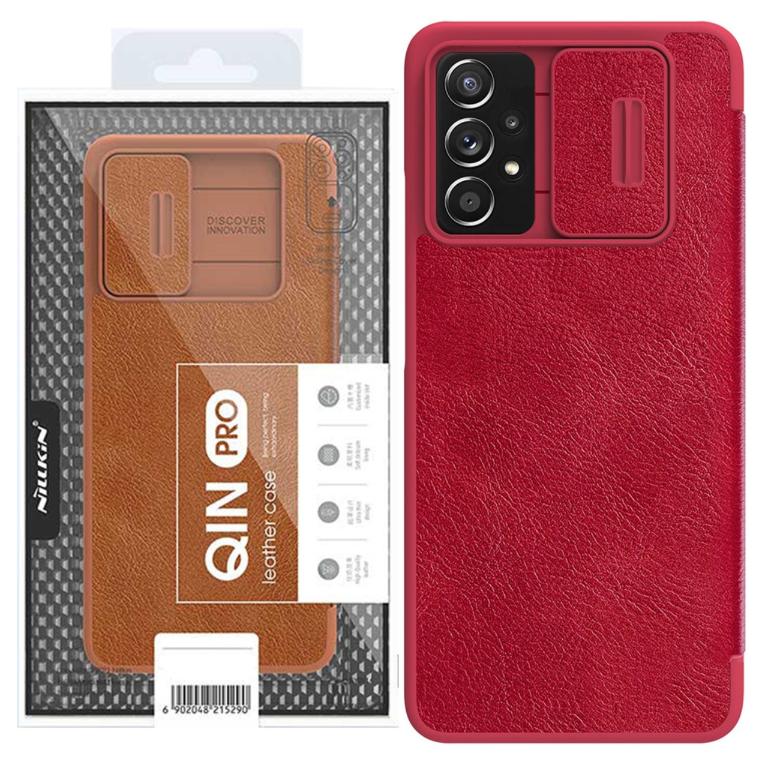 Nillkin Qin Skórzana Kabura Etui Samsung Galaxy A73 Czerwony