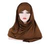Sofort-Hijab Jersey-Hijabs Für Frauen Kreuz Stirn Pailletten-Turban Muslimische Frauen Hijab-Schal Türkischer Baumwoll-Hijab Für Frauen