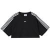 Originals Adilenium Loose Comfortable Soft Short Sleeve T-Shirt Women Tops Black JY8884