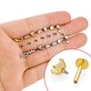 316L Stainless Steel Lip Stud & Cartilage Earring - Zircon Heart Fish Bone Crown Design