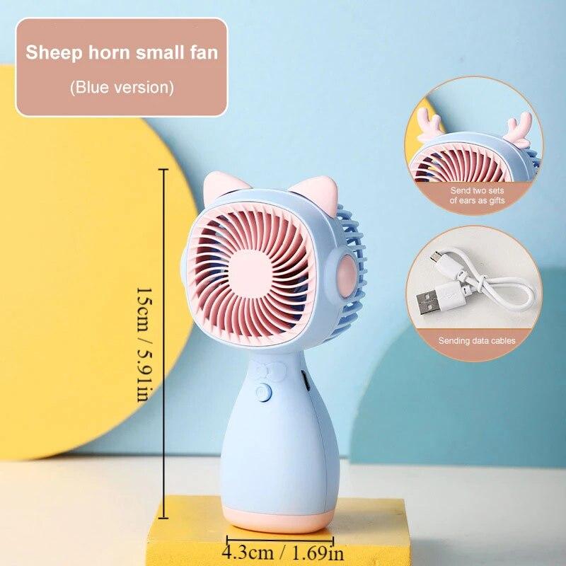 1pc Mini Portable Fan Handheld Electric Fan for Home Outdoor Travel Camping Air Cooler Handheld Small Pocket Fan