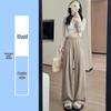 Women's Ice Silk High-Waist Wide Leg Trousers - Summer 2025 Collection