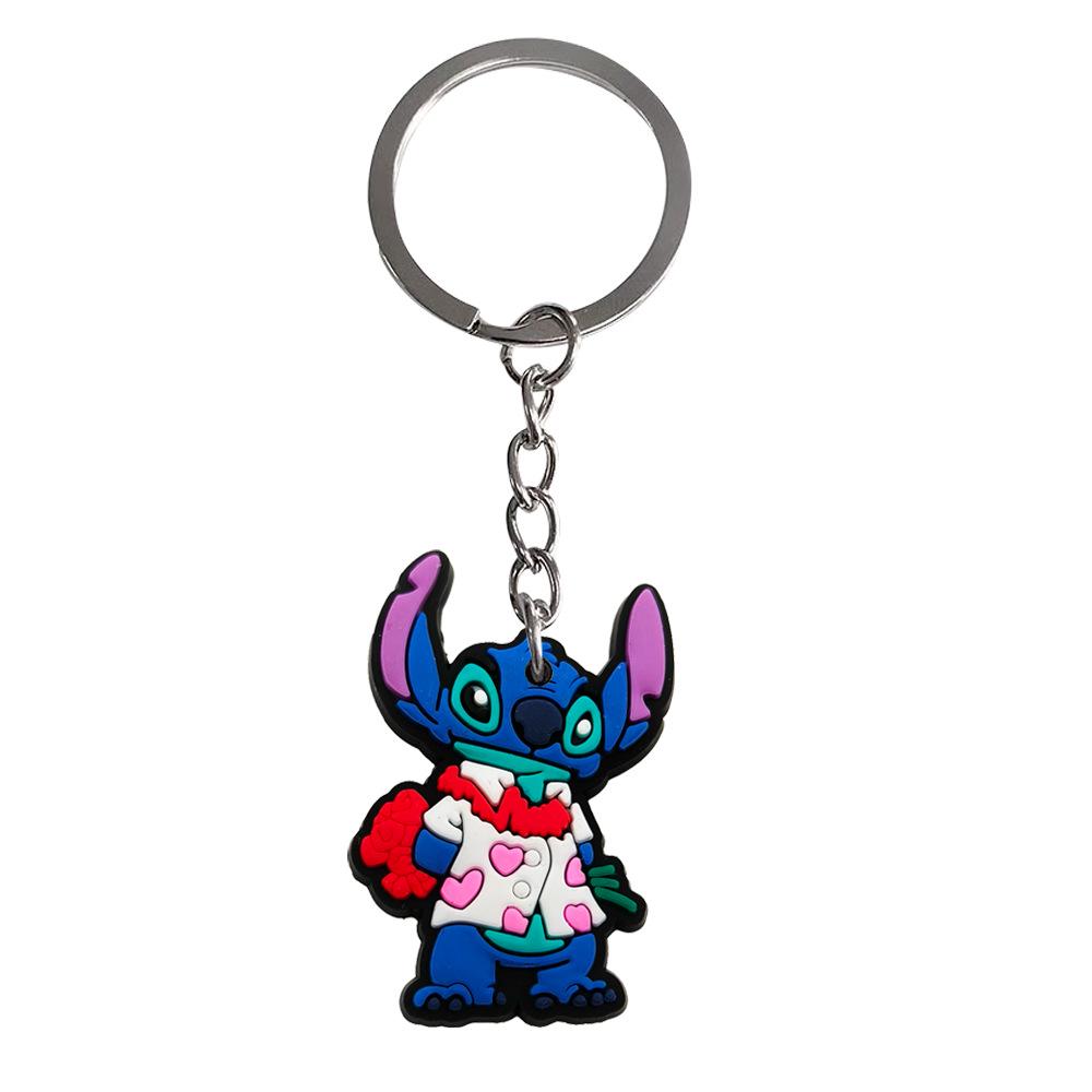 20pcs Stitch Keychain Set: Cute PVC Backpack Pendants & Soft Rubber Accessories