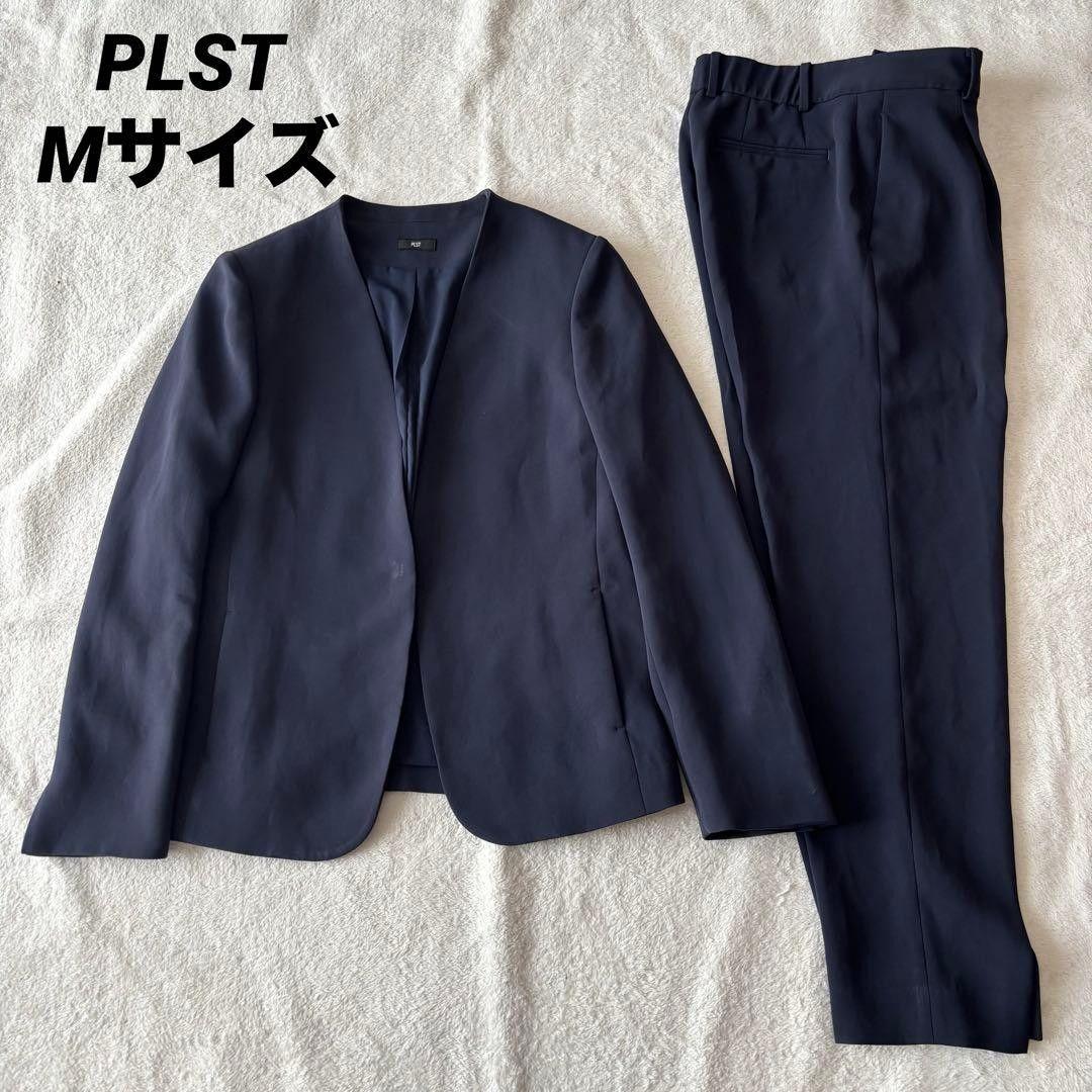 PLST Plaste Colorless Pants Suit Navy M Size Navy Stretch