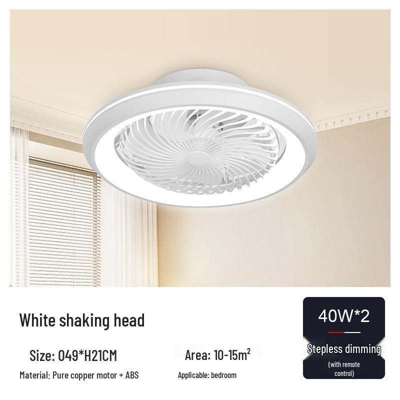 Smart Silent Ceiling Fan with 360° Rotating Light for Living Room or Bedroom