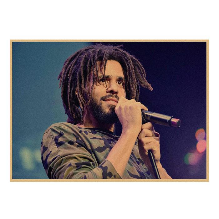 J. Cole & Lamar Rap Hip Hop Kraft Paper Wall Mural 491