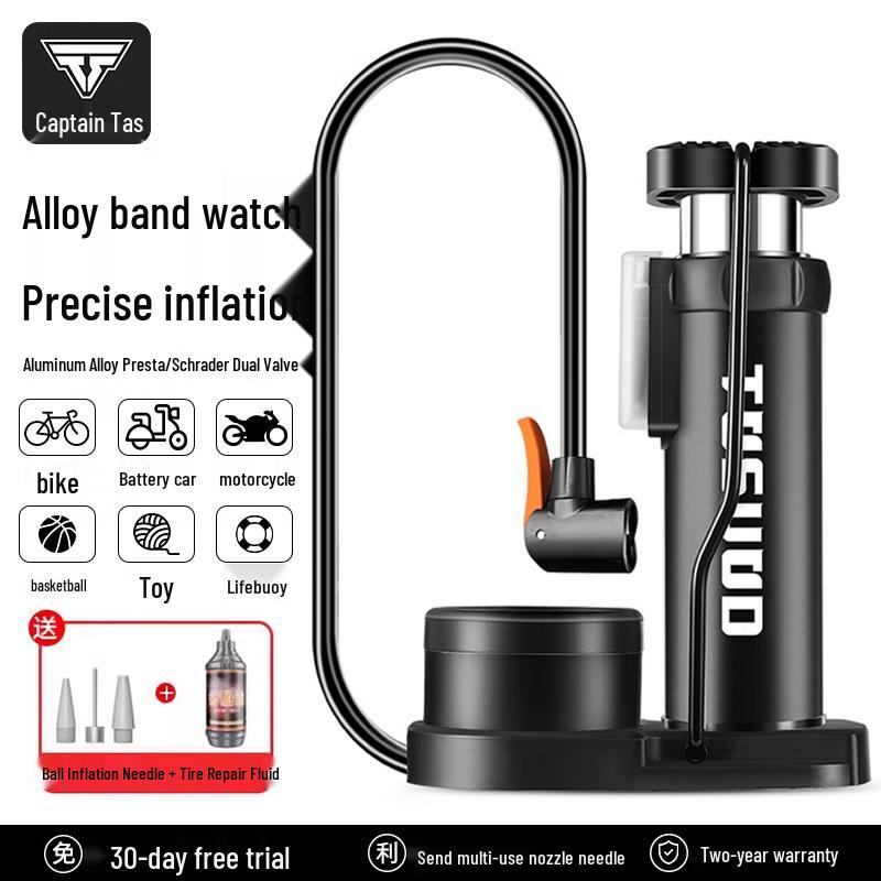 Universal High-Pressure Foot Pump for Bicycles, Cars, Motorcycles, and Sports Equipment
