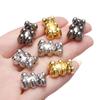 5Pcs/lot Metal Color Cute Bear Acrylic Beads Colorful Spacer Loose Bead for Necklace Bracelet Earrings Jewelry Making Supplies