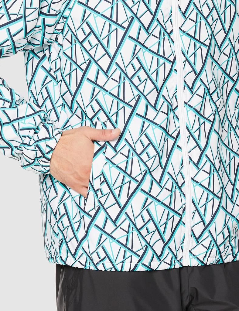 Jacket 2WAY Heat Storage Wind Jacket MF2614 White x Green L [Prince] (Vest) (215)