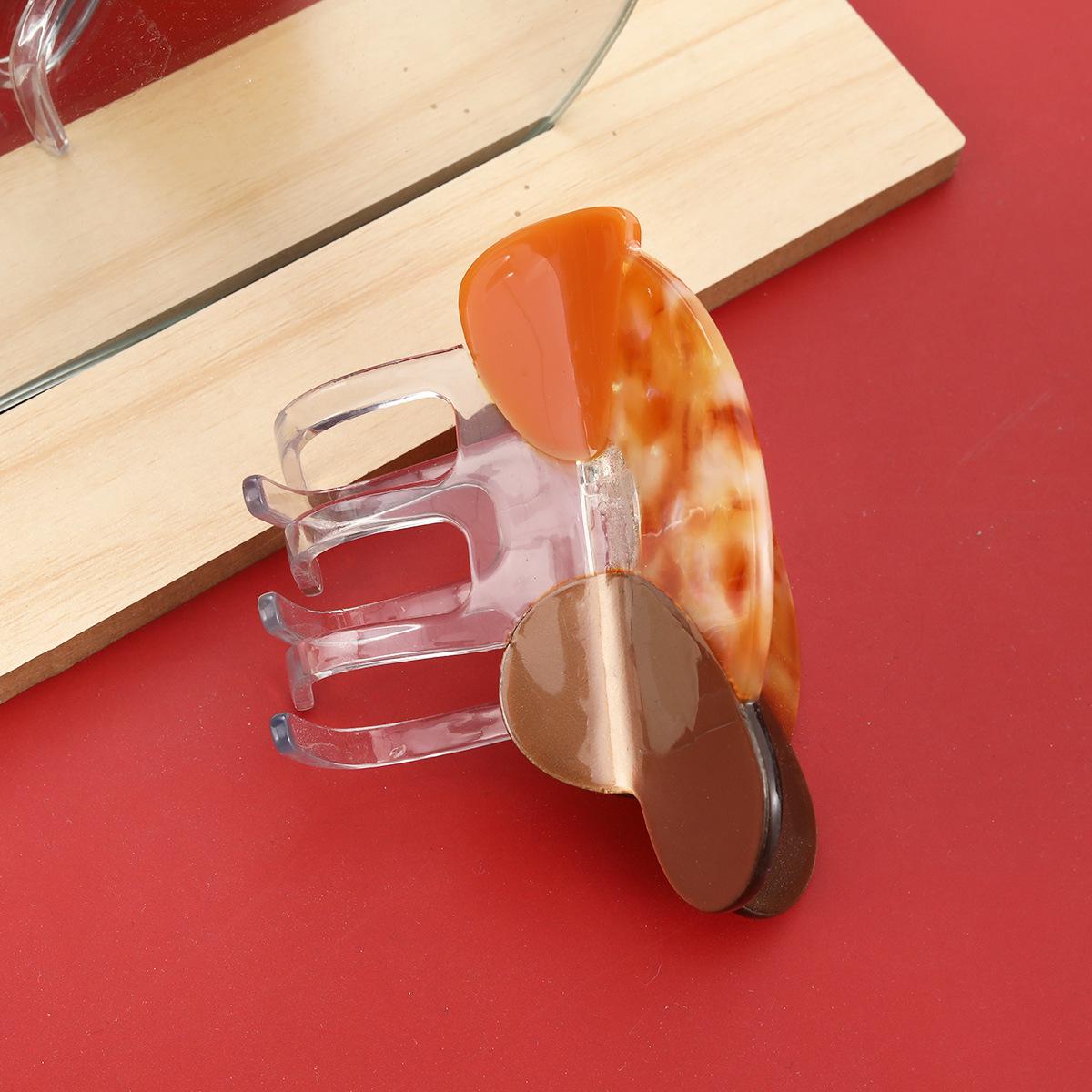 

Elegant Acetate Spliced Hairpin for Women - High-End Shark Clip Headdress