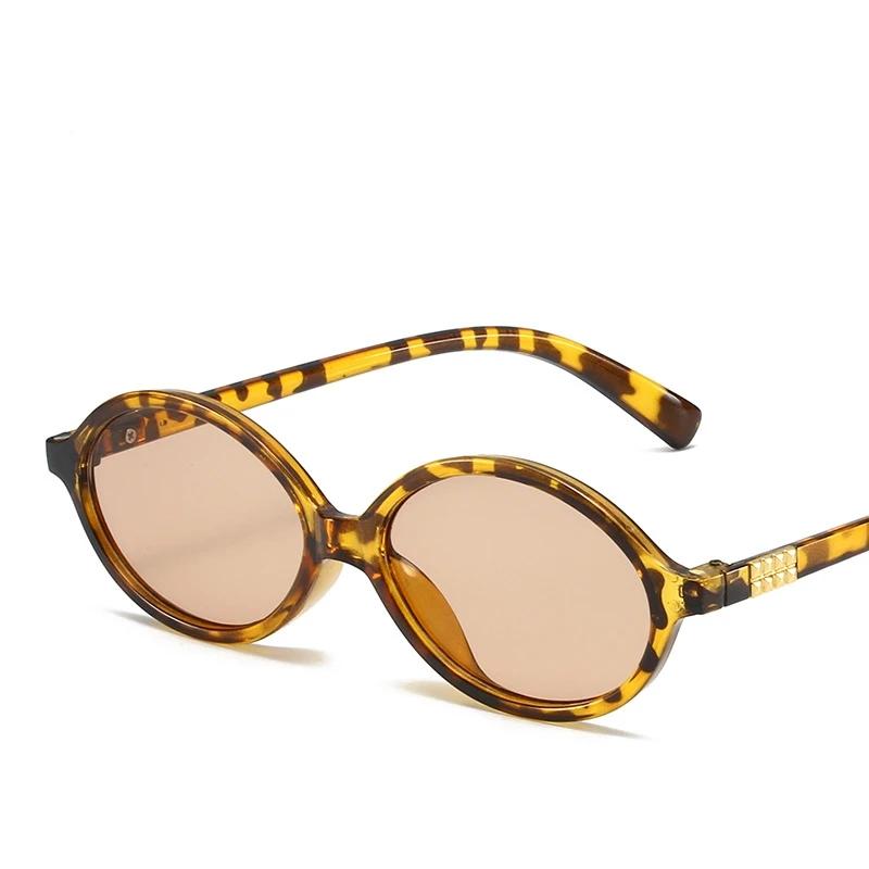 Retro Style New Style Small Oval Anti Blue Light Flat Mirror Instagram Internet Celebrity Nerd Eyeglasses Outdoor Shades Oval Sun Glasses