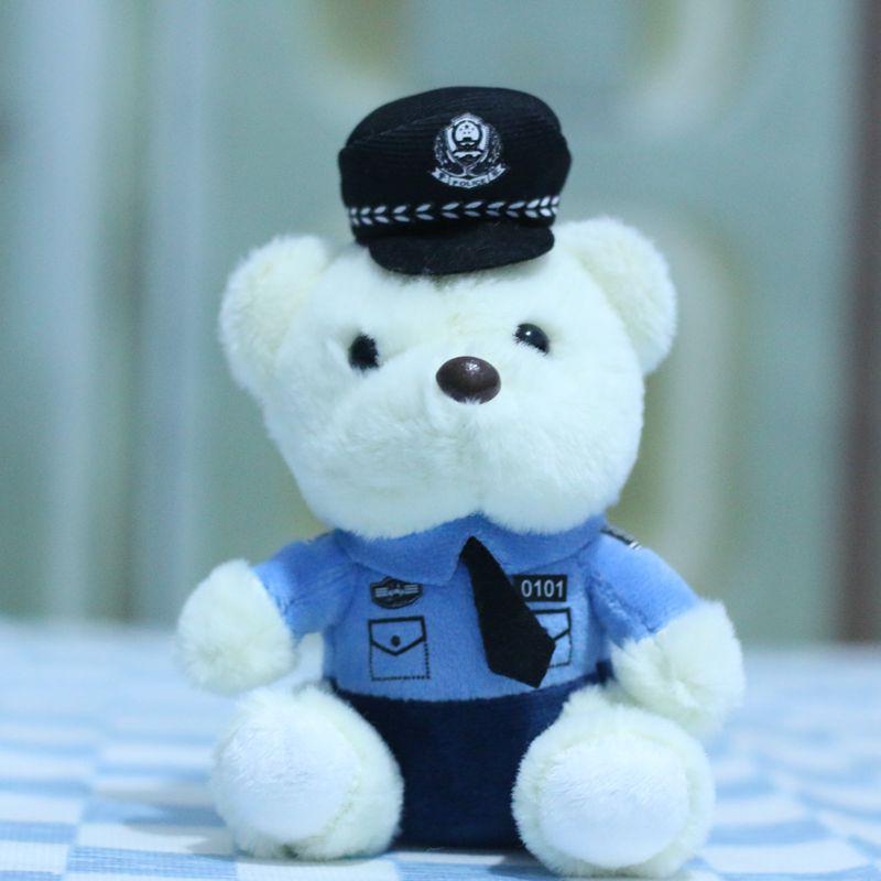 

Милый плюшевый брелок в виде полицейского медведя и кролика-пожарного 12 cm