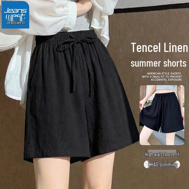 Jeanswest Women s Summer Linen Blend Casual Shorts L