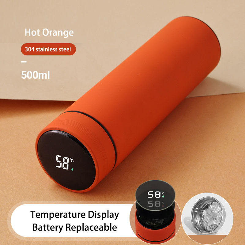 Smart LED Temperature Display Double Wall Stainless Steel Vacuum Insulated Water Bottle Flask 6-12 Hours Thermal