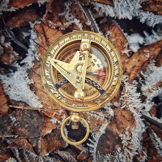 5.08 Cm Polish Brass Compass Sundial Leather Case Marine Travel Gift Wedding, Thanksgiving, Chinese New Year, Christmas, Father, Mother