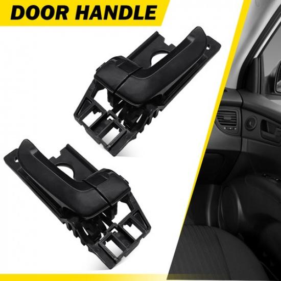 

2X Interior Door Handle Black Front/Rear Left Right For 2005-2010 Kia Sportage