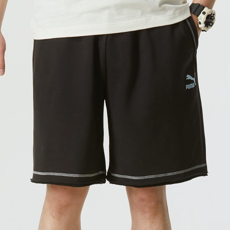 Puma Colorblock Lockere Mid-Waist Casual Shorts Herren Unterteile Schwarz 626861-01
