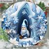 Christmas Wooden Sign with Gnome Pattern - Navidad Sign for Front Door, Yard, Wall Hanging Decor - Ideal Christmas Decoration