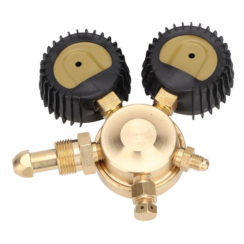 Nitrogen Pressure Gauge Regulator Test Kit Brass Inlet Outlet Connection with 200cm Hose