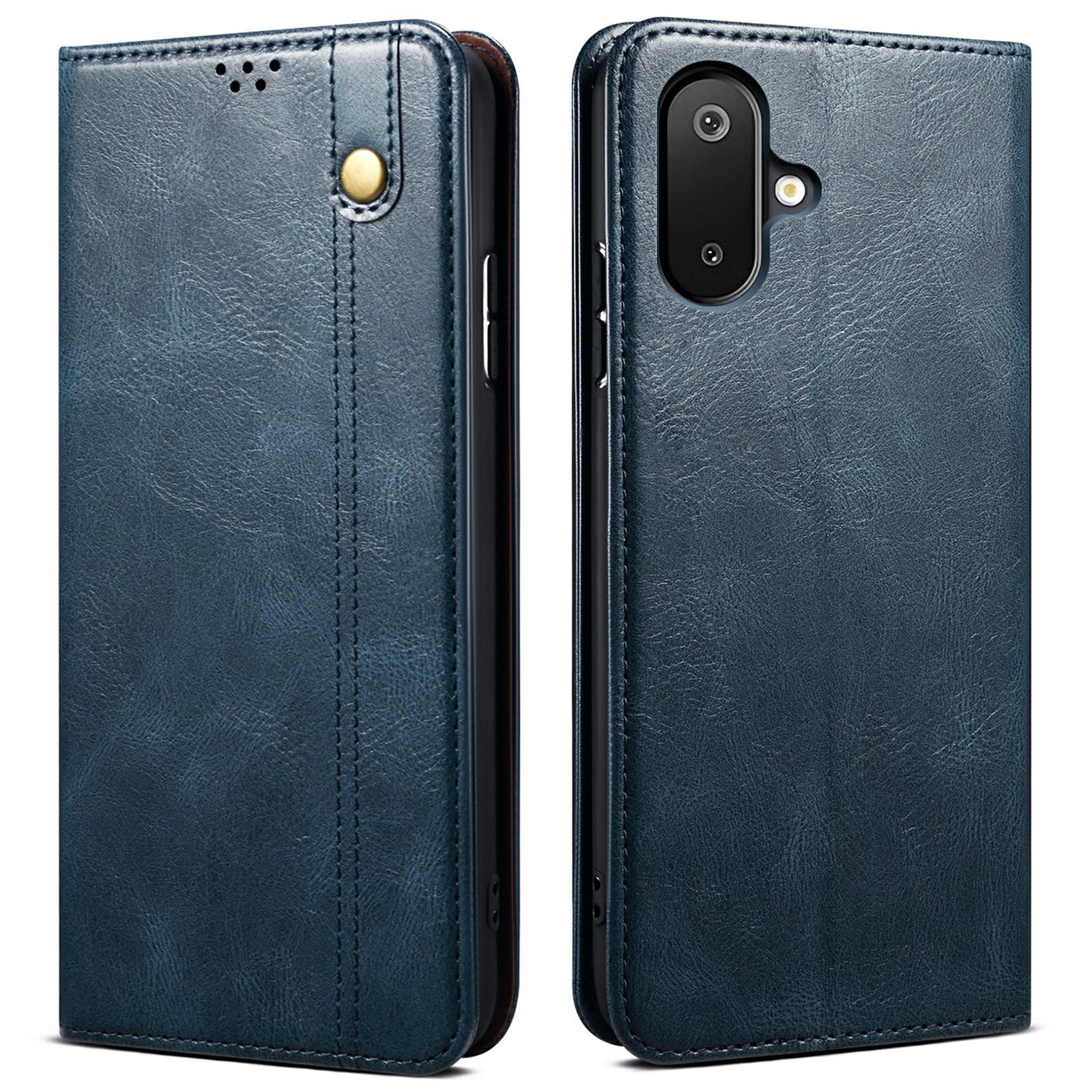 

For Samsung Galaxy M06 5G/F06 5G Case Crazy Horse Texture Waxy Leather Wallet Stand Phone Cover D