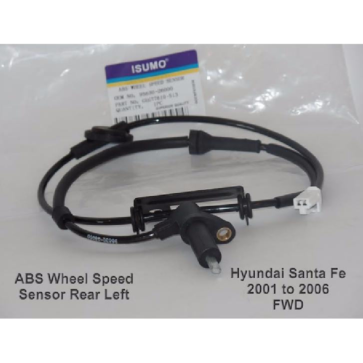 ABS Wheel Speed Sensor Rear Left W/ FWD Fits: Hyundai Santa Fe 2001-2006