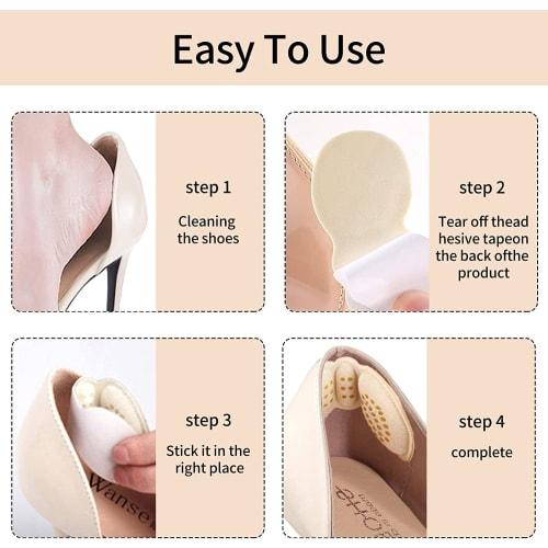 JUTOSU Heel Pads, Cushion Pads, Heel Protection Pads, Shoe Heel Protection Pads, Anti-Slip Pads, Prevents Shoes from Slipping Off, Prevents Slip-Ons,