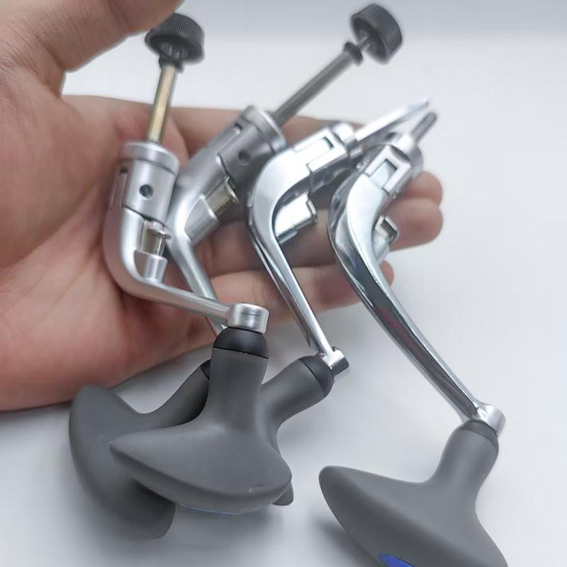 Diwa Foldable All-Metal Spinning Reel Handle - Durable, Metal-Plated Fishing Reel Accessory