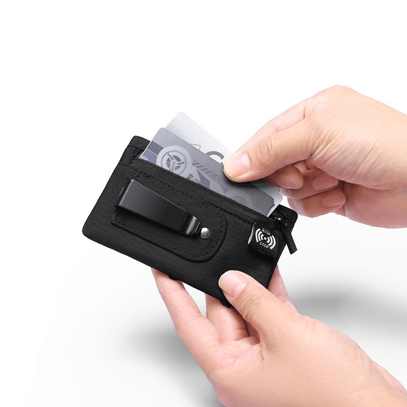 Compact Ultra Thin Hidden Clip Stash Money Belt Wallet Credit Card Holder Anti-Theft Travel Pouch for Women Men