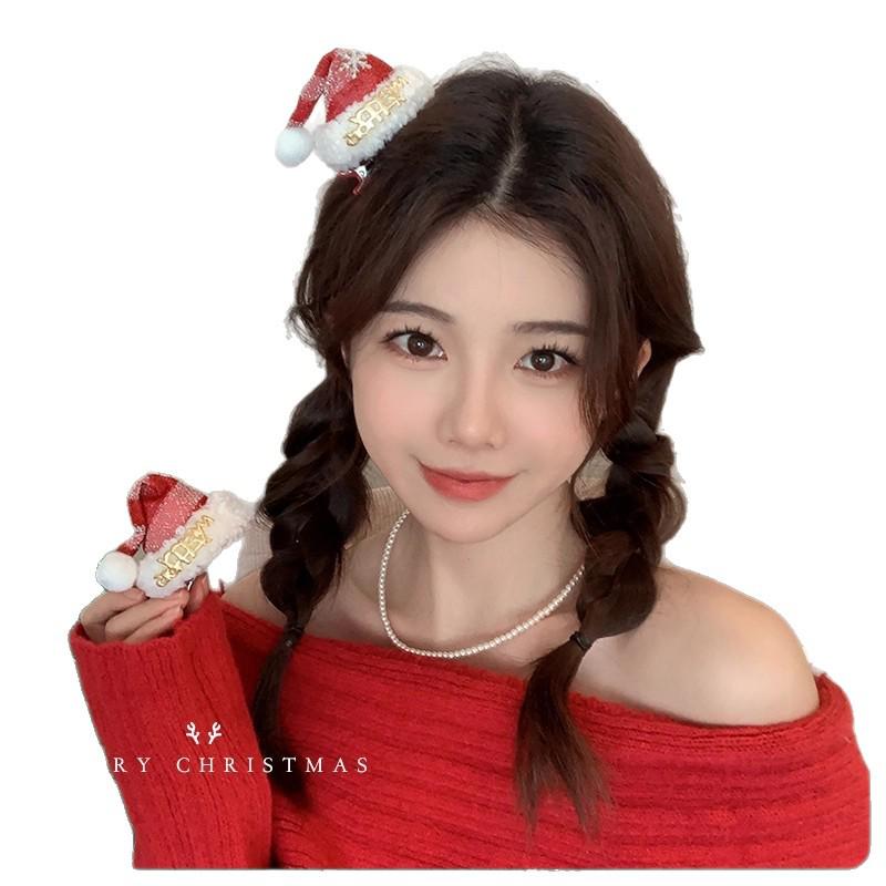 Women's Christmas Plush Hat Headband Hair Accessories