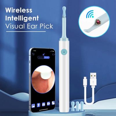 Pulitore Visivo Intelligente per Orecchie con Fotocamera Strumento per la Rimozione del Cerume Endoscopio Wireless per la Pulizia delle Orecchie Kit per la Pulizia delle Orecchie Denti Ispezione Orale