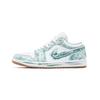 Air Jordan 1 Cool Play Koala, Celadon Jade Abrasion Resistant Low Top Vintage Basketball Shoes Men's White Green 553558-146(Team740-)