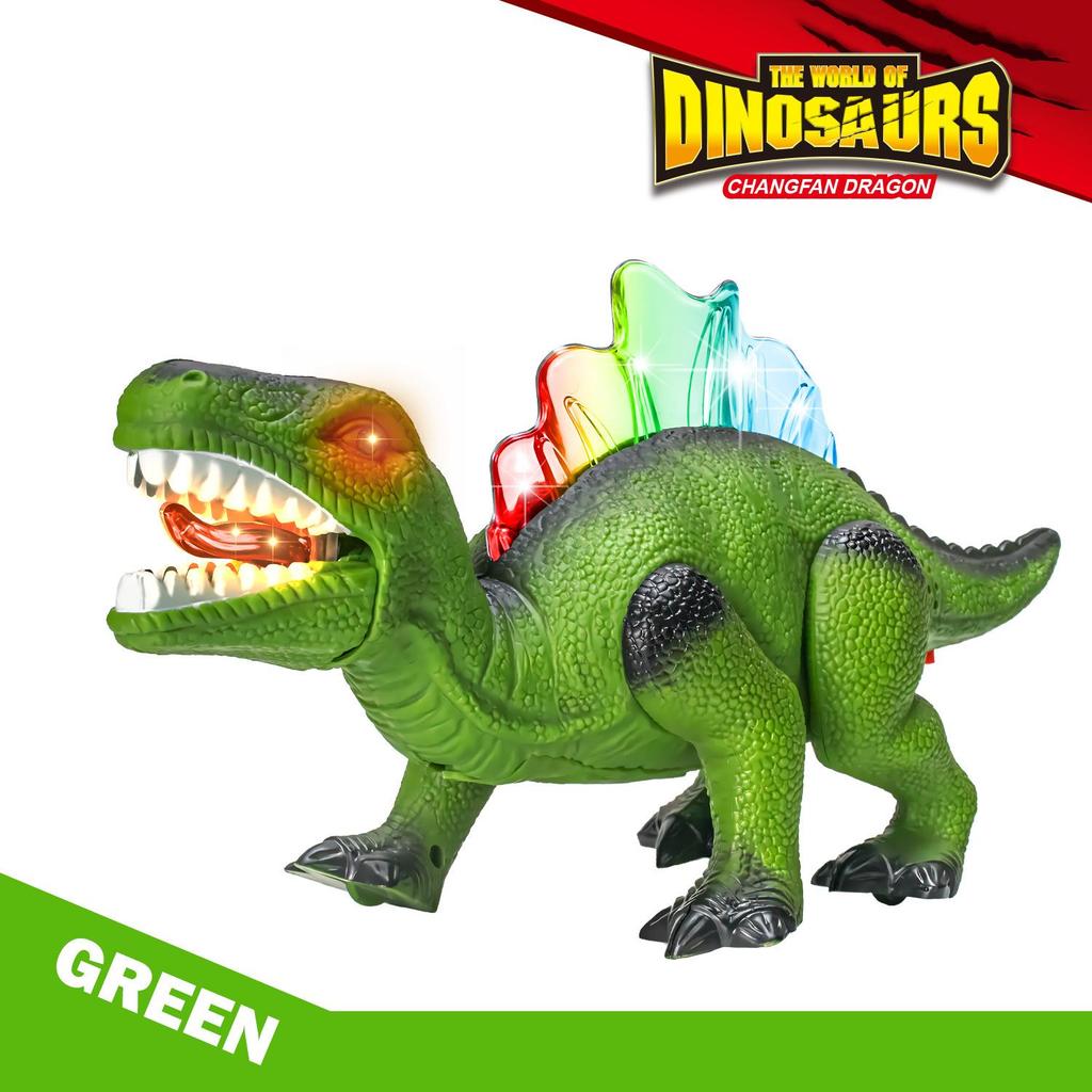 Electric Dinosaur Toy, Realistic Roaring Dinosaur with Walking Motion and LED Lights, Educational and Fun Toy for Kids