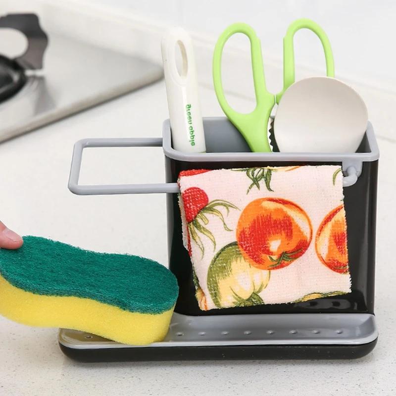 7 Farben Ablagen Organizer Spülbecken Geschirrhalter Abtropfgestell Lagerregal Schwammhalter Abtropfspülkasten Küchenzubehör