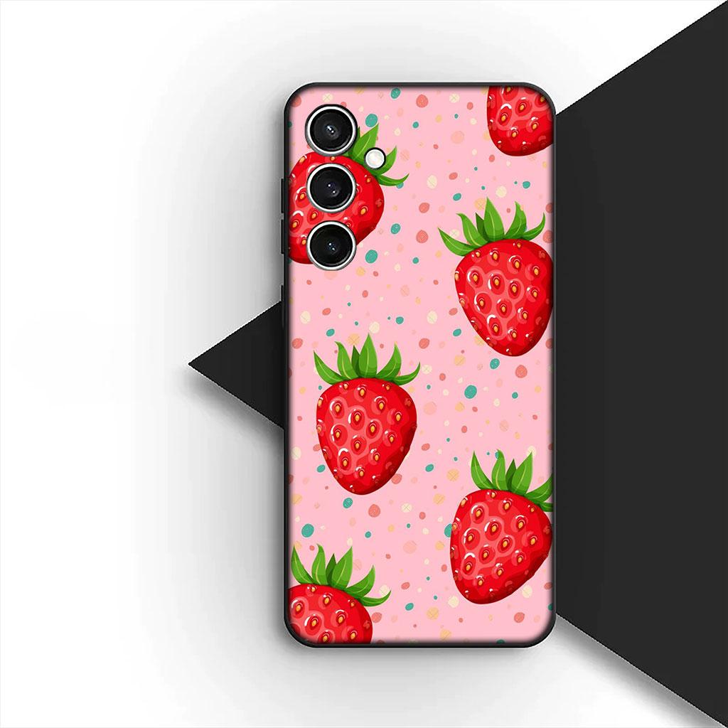 

Cherry Strawberry fruit Summer Avocado Lemon Cover for Samsung Galaxy S25 S24 S23 FE Ultra Plus S7 Edge S25+ S23+ A56 5G Case Galaxy S25+
