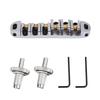1 Set Ponte Sella a Rulli in Lega Parte di Ricambio per Chitarra Elettrica 6 Corde Stile LP(Argento)